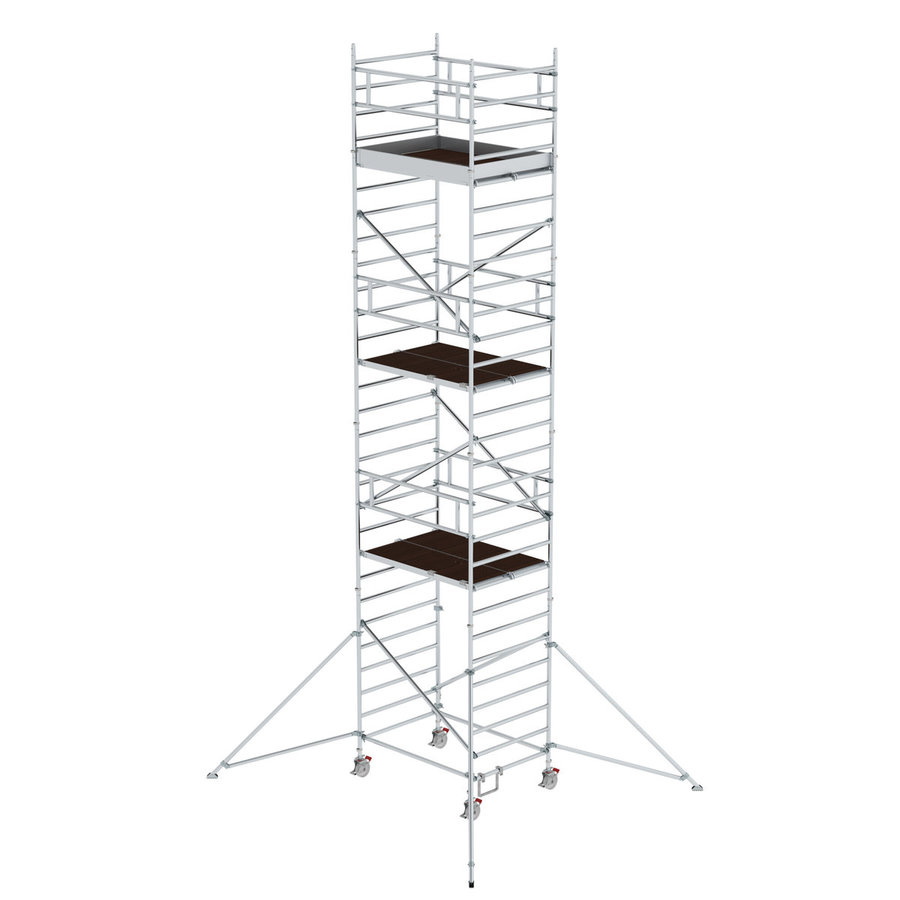 Günzburger Steigtechnik Rollgerüst 1,35 x 1,80 m mit Ausleger & Doppel-Plattform Plattformhöhe 7,55 m