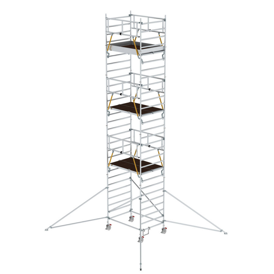 Günzburger Steigtechnik Rollgerüst SG 1,35 x 1,80 m mit Ausleger & Doppel-Plattform Plattformhöhe 7,55 m