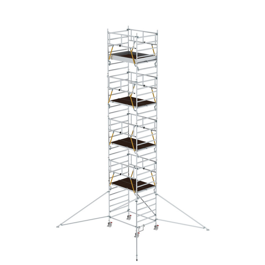 Günzburger Steigtechnik Rollgerüst SG 1,35 x 1,80 m mit Ausleger & Doppel-Plattform Plattformhöhe 8,39 m