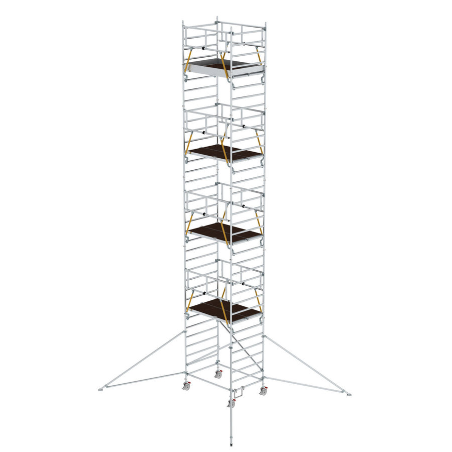 Günzburger Steigtechnik Rollgerüst SG 1,35 x 1,80 m mit Ausleger & Doppel-Plattform Plattformhöhe 9,51 m