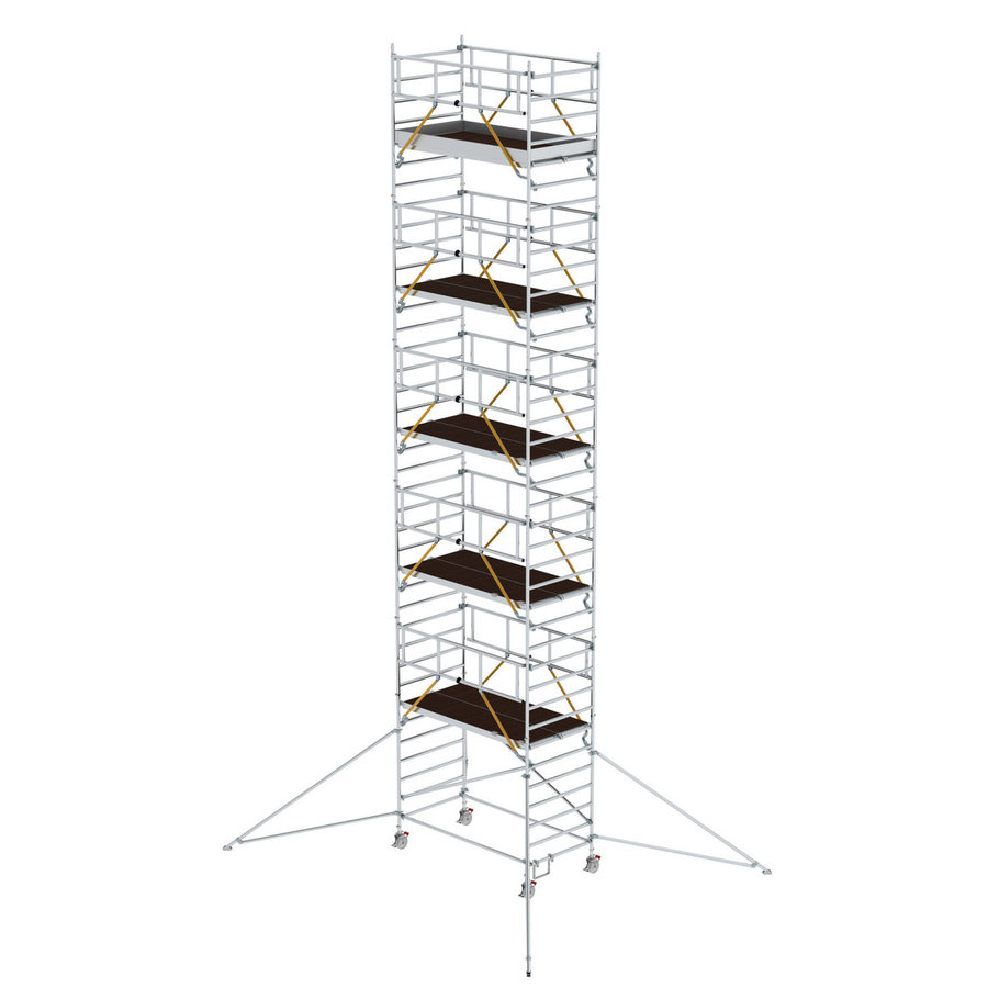 Günzburger Steigtechnik Rollgerüst SG 1,35 x 2,45 m mit Ausleger & Doppel-Plattform Plattformhöhe 10,35 m