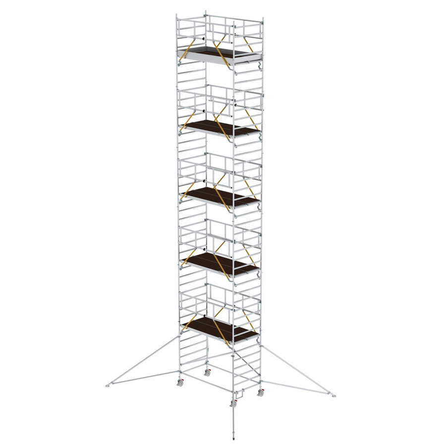 Günzburger Steigtechnik Rollgerüst SG 1,35 x 2,45 m mit Ausleger & Doppel-Plattform Plattformhöhe 11,47 m