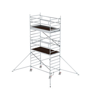 Günzburger Steigtechnik Rollgerüst 1,35 x 2,45 m mit Ausleger & Doppel-Plattform