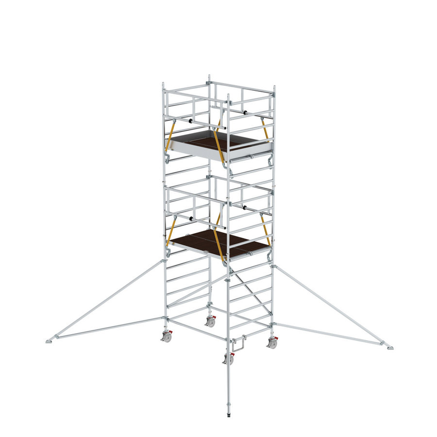Günzburger Steigtechnik Rollgerüst SG 1,35 x 1,80 m mit Ausleger & Doppel-Plattform Plattformhöhe 4,47 m