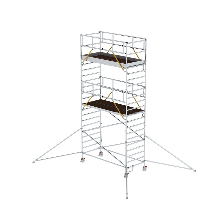 Günzburger Steigtechnik Rollgerüst SG 1,35 x 3,0 m mit Ausleger & Doppel-Plattform Plattformhöhe 5,59 m