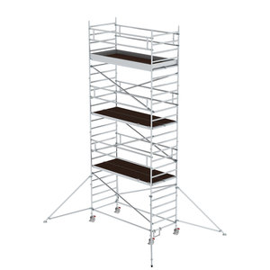 Günzburger Steigtechnik Rollgerüst 1,35 x 3,0 m mit Ausleger & Doppel-Plattform
