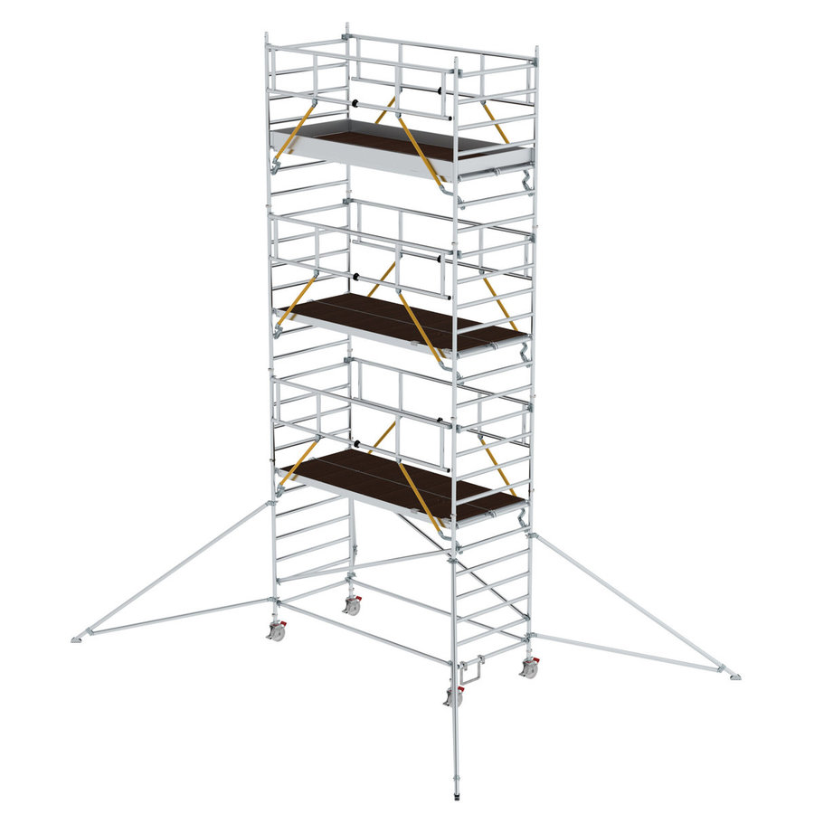 Günzburger Steigtechnik Rollgerüst SG 1,35 x 3,0 m mit Ausleger & Doppel-Plattform Plattformhöhe 6,43 m