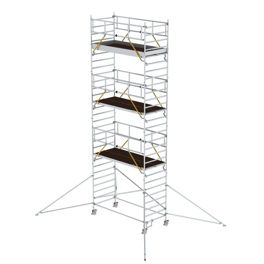 Günzburger Steigtechnik Rollgerüst SG 1,35 x 3,0 m mit Ausleger & Doppel-Plattform Plattformhöhe 7,55 m