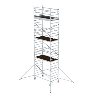 Günzburger Steigtechnik Rollgerüst 1,35 x 2,45 m mit Ausleger & Doppel-Plattform
