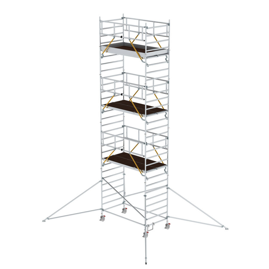 Günzburger Steigtechnik Rollgerüst SG 1,35 x 2,45 m mit Ausleger & Doppel-Plattform Plattformhöhe 7,55 m