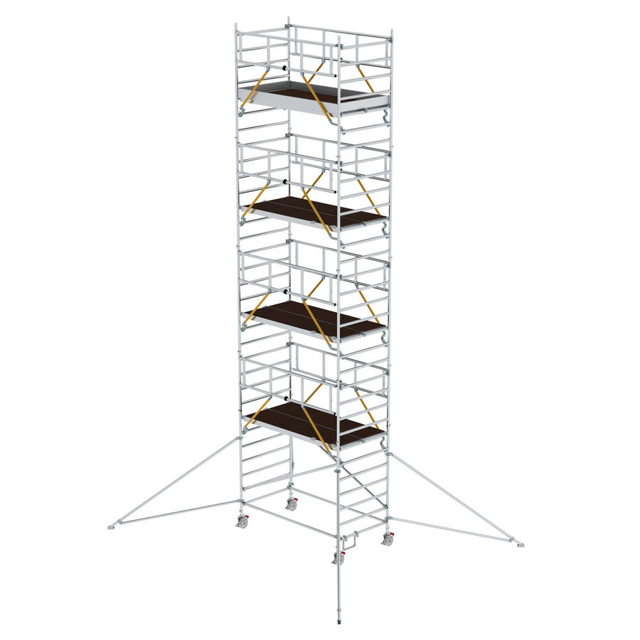 Günzburger Steigtechnik Rollgerüst SG 1,35 x 2,45 m mit Ausleger & Doppel-Plattform Plattformhöhe 8,39 m