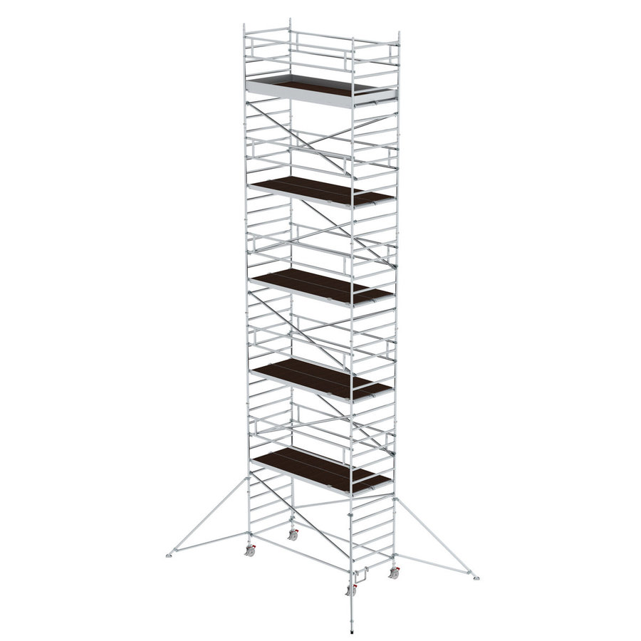Günzburger Steigtechnik Rollgerüst 1,35 x 3,0 m mit Ausleger & Doppel-Plattform Plattformhöhe 10,35 m