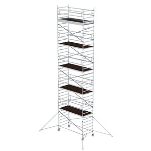 Günzburger Steigtechnik Rollgerüst 1,35 x 3,0 m mit Ausleger & Doppel-Plattform