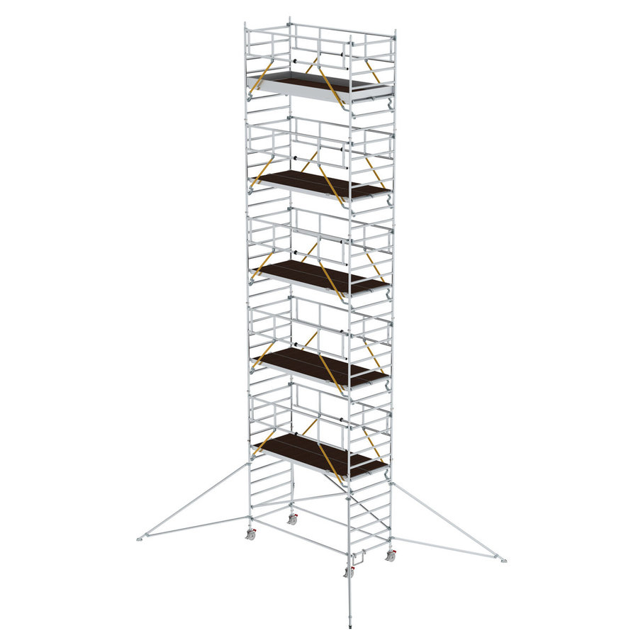 Günzburger Steigtechnik Rollgerüst SG 1,35 x 3,0 m mit Ausleger & Doppel-Plattform Plattformhöhe 10,35 m