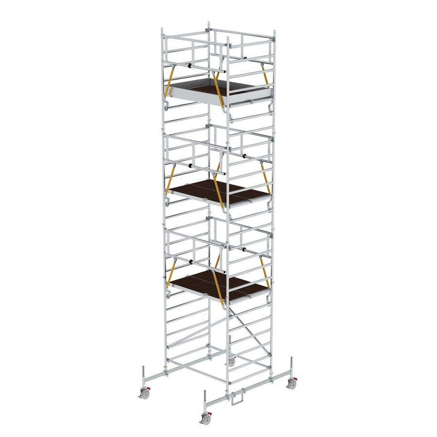 Günzburger Steigtechnik Rollgerüst SG 1,35 x 1,80 m mit Fahrbalken & Doppel-Plattform Plattformhöhe 6,62 m