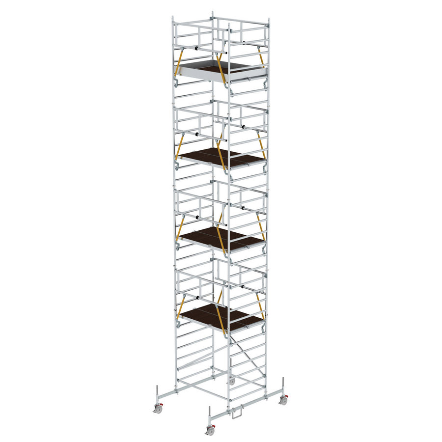 Günzburger Steigtechnik Rollgerüst SG 1,35 x 1,80 m mit Fahrbalken & Doppel-Plattform Plattformhöhe 8,58 m
