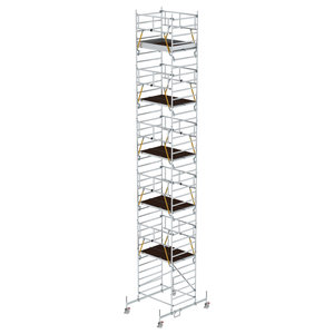 Günzburger Steigtechnik Rollgerüst SG 1,35 x 1,80 m mit Fahrbalken & Doppel-Plattform