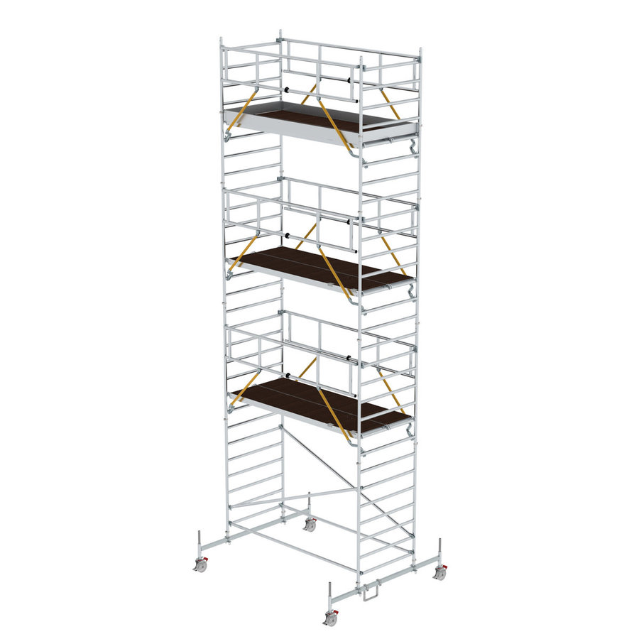 Günzburger Steigtechnik Rollgerüst SG 1,35 x 3,0 m mit Fahrbalken et Doppel-Plattform Plattformhöhe 7,74 m