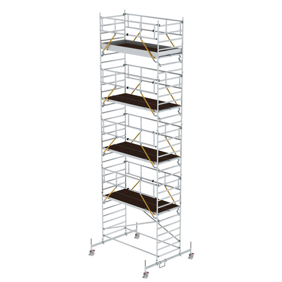 Günzburger Steigtechnik Rollgerüst SG 1,35 x 3,0 m mit Fahrbalken et Doppel-Plattform Plattformhöhe 8,58 m