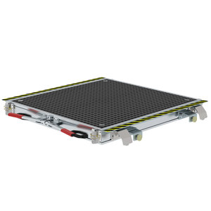 Günzburger Steigtechnik Gleispodest fahrbar GFK Gitterrost