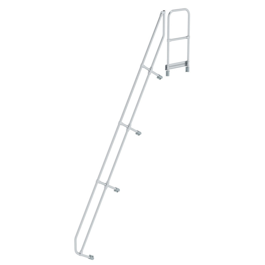 Günzburger Steigtechnik Zweiter Handlauf für Treppe mit Plattform 60° 15 Stufen