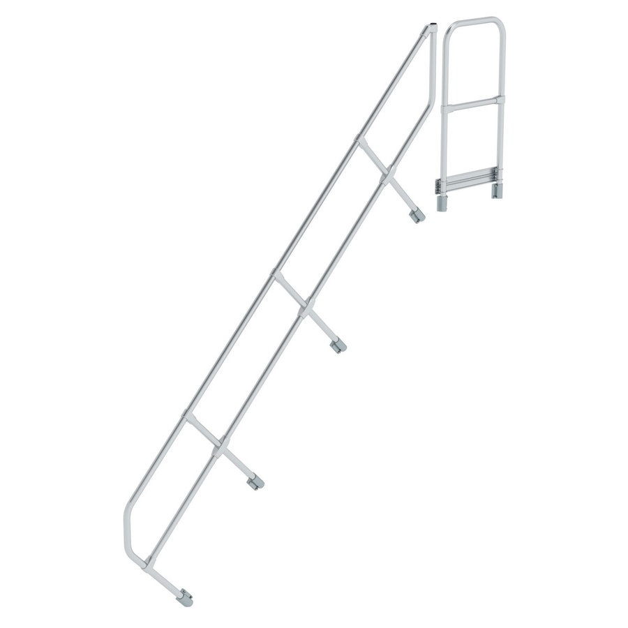 Günzburger Steigtechnik Zweiter Handlauf für Treppe mit Plattform 45° 11 Stufen