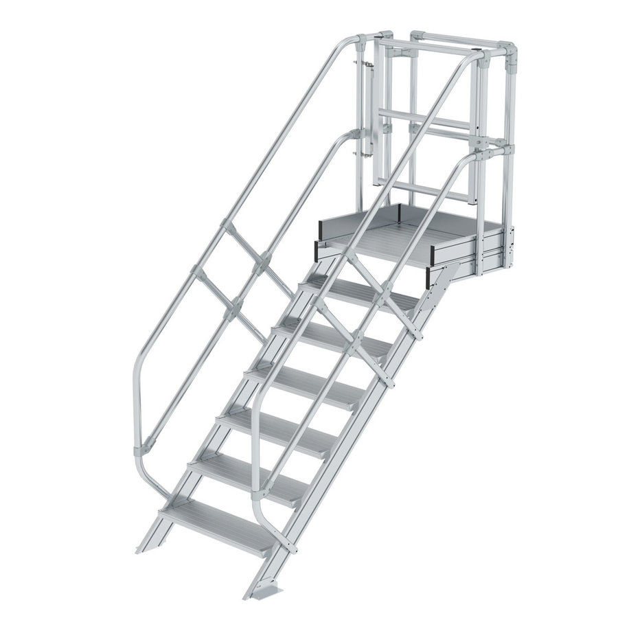 Günzburger Steigtechnik Treppen-Modul Aluminium geriffelt 7 Stufen