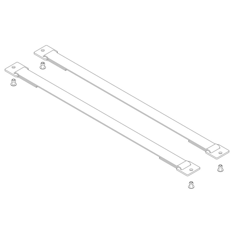 Günzburger Steigtechnik Spreizsicherung Gurtband 1360 mm mit Befestigungsplatten 1 Satz = 2 Stück, inkl.