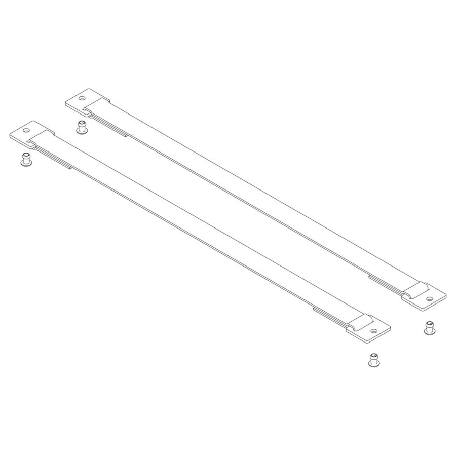 Günzburger Steigtechnik Spreizsicherung Gurtband 500 mm mit Befestigungsplatten 1 Satz = 2 Stück, inkl.