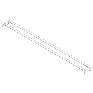 Günzburger Steigtechnik Spreizsicherung Gurtband 1268 mm mit Befestigungsplatten 1 Satz = 2 Stück, inkl.