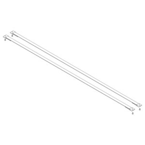 Günzburger Steigtechnik Spreizsicherung Gurtband 1450 mm mit Befestigungsplatten 1 Satz = 2 Stück, inkl.