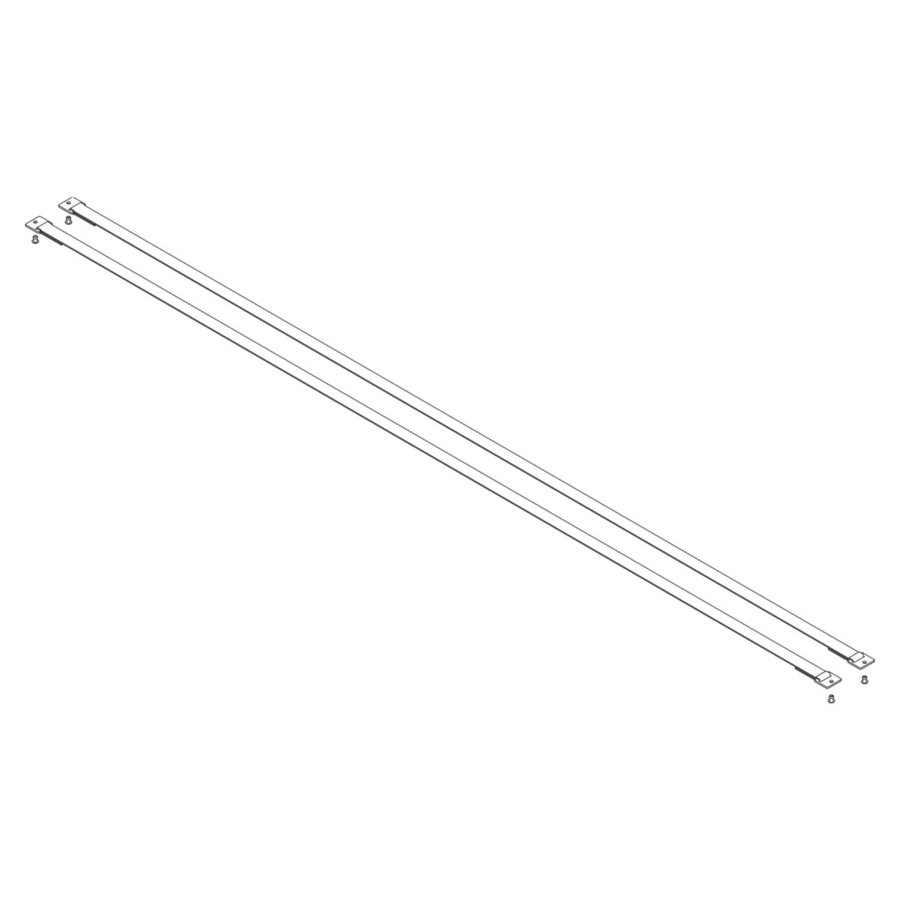Günzburger Steigtechnik Spreizsicherung Gurtband 1920 mm mit Befestigungsplatten 1 Satz = 2 Stück, inkl.