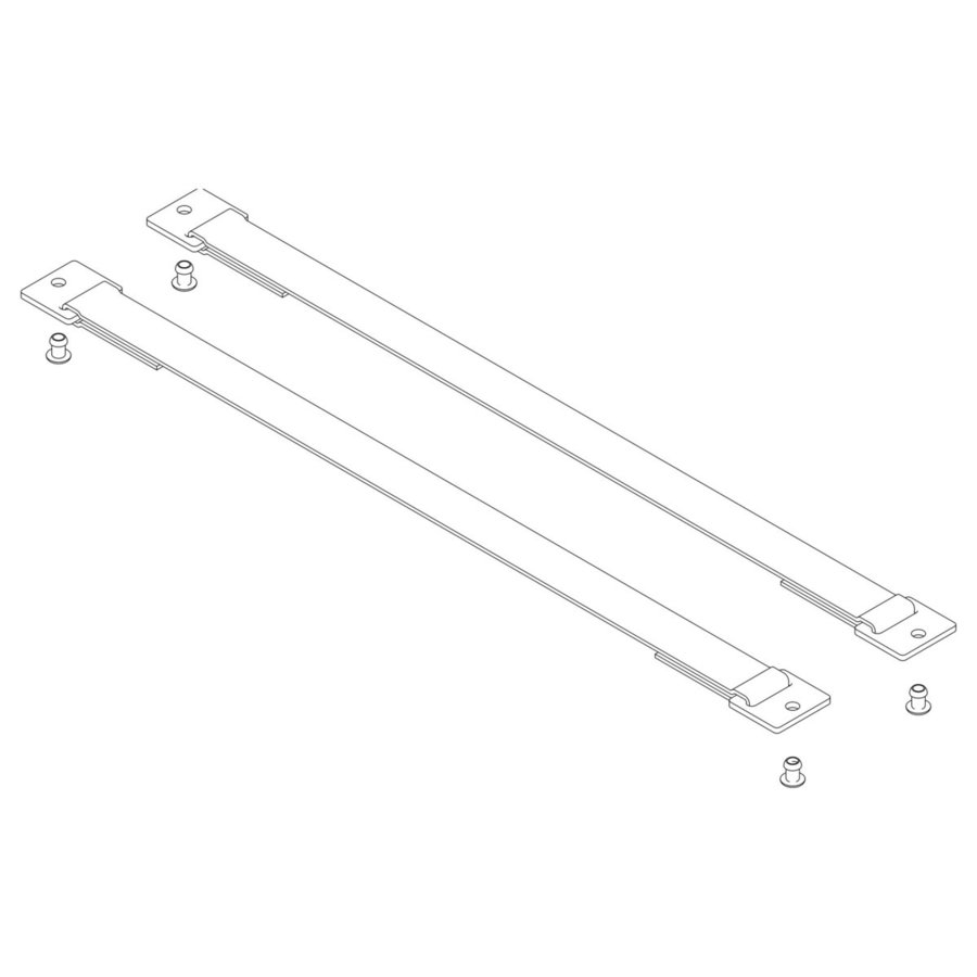 Günzburger Steigtechnik Spreizsicherung Gurtband 467 mm mit Befestigungsplatten 1 Satz = 2 Stück, inkl.