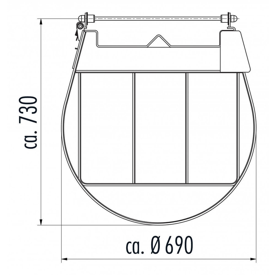 Hailo Professional Schwenkverschluss links öffnend für Vorhängeschloss