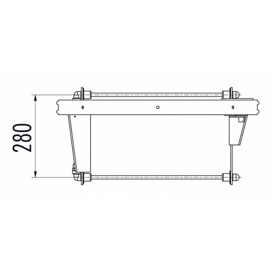 Hailo Professional Schwenkverschluss links öffnend für Vorhängeschloss