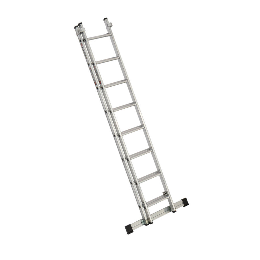 Euroline Alu-Schiebeleiter 2-teilig Nr. 302 2x8 Sprossen