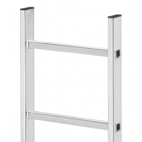 Hailo Professional Steigleiter - Außenbreite 490mm, Alu natur 1,40 m | 5 Sprossen