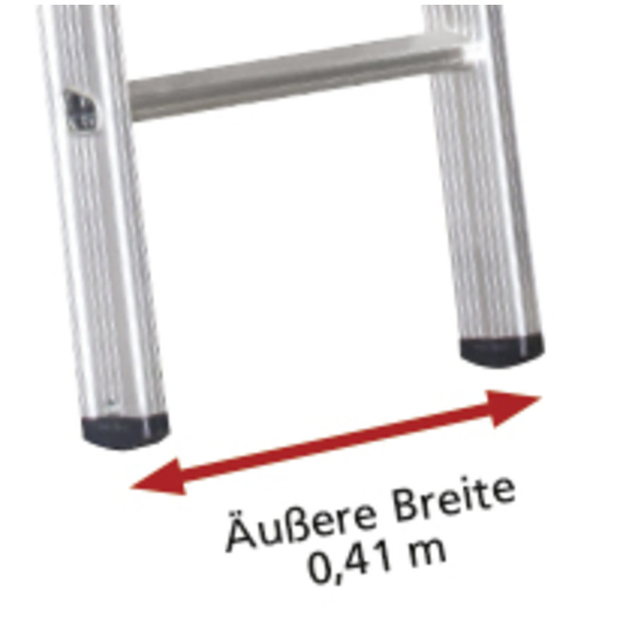 Euroline Alu-Sprossenanlegeleiter Nr. 301 1x16