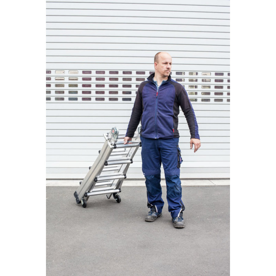 Euroline Radsatz zur nachträglichen Montage am Außenteil  für Alu - Vario Klappleiter Nr. 216, 316