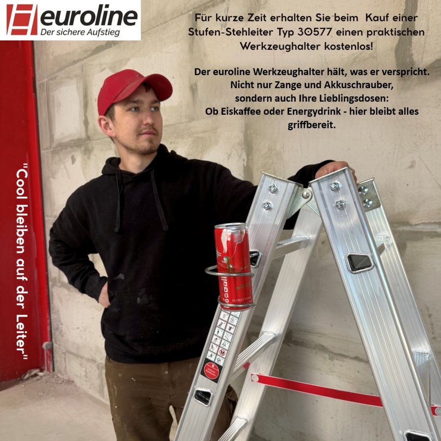 Euroline Alu-Stufenstehleiter Nr. 30577 2x6