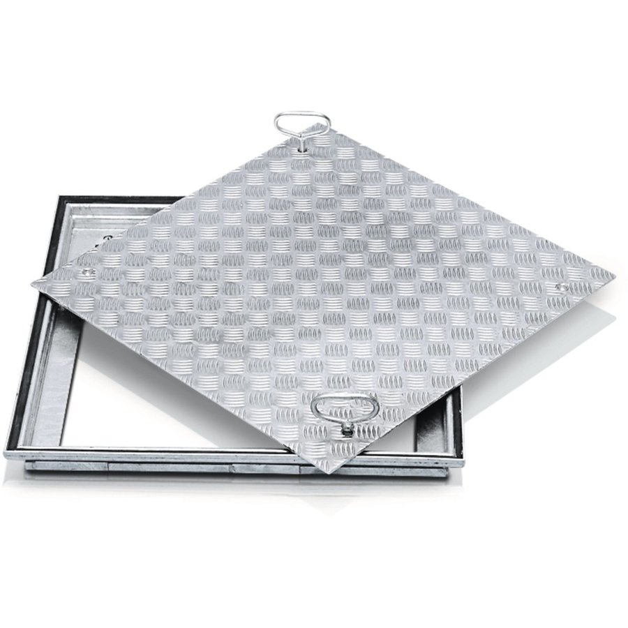 ZARGES Schachtabdeckungen aus Stahl, verzinkt mit Deckelplatte  600x400 mm