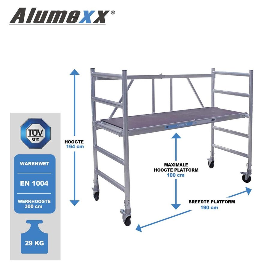 Alumexx FS 75 Basic Zimmergerüst - Faltgerüst Arbeitshöhe bis 3,0 m