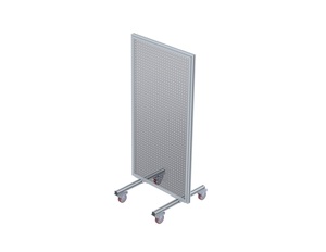 Euroline Trennwand 2 x 1 m Mobil mit Rollen