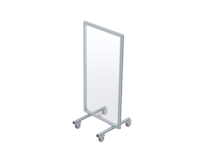 Euroline Trennwand 2 x 1 m Mobil mit Rollen