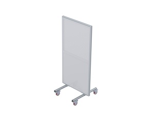 Euroline Trennwand 2 x 1 m Mobil mit Rollen