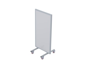 Euroline Trennwand 2 x 1 m Mobil mit Rollen