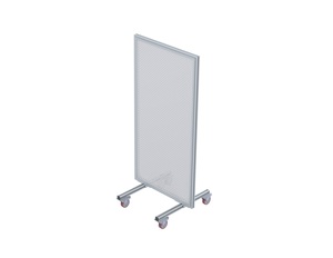 Euroline Trennwand 2 x 1 m Mobil mit Rollen