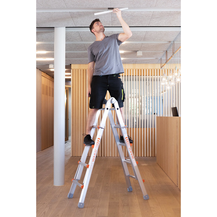 WAKÜ Teleskopleiter 4x3 Sprossen