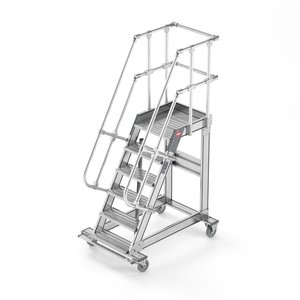 Hailo Professional Plattformtreppe fahrbar 45°, Stufenbreite 600 mm