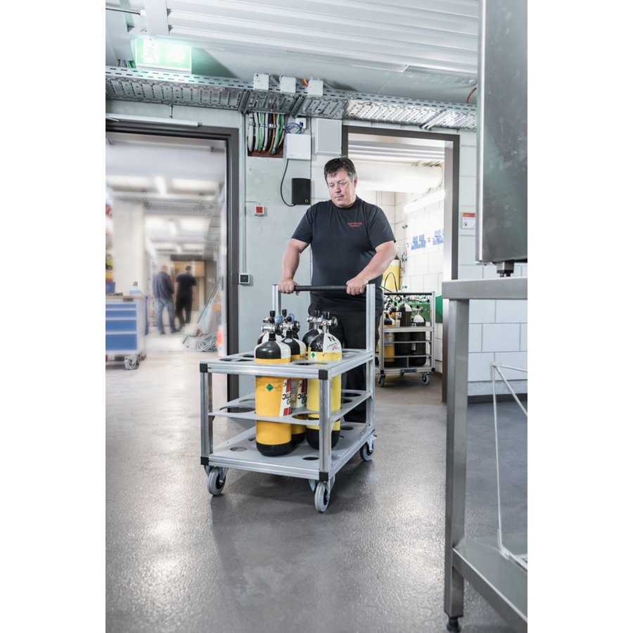 Günzburger Steigtechnik Transportwagen Atemluftflaschen ohne Erhöhung